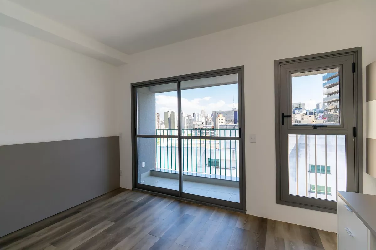 Unidades com móveis planejados que otimizam o studio para você personalizar a decoração!